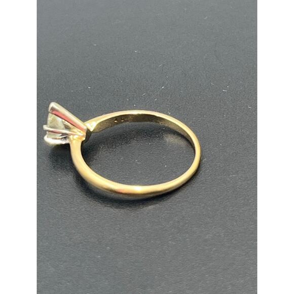 Kay Jewelry Vint Estate Prong Pear 14K Gold Solitaire .30-.40 Diamond Ring Sz 8 - Picture 10 of 16